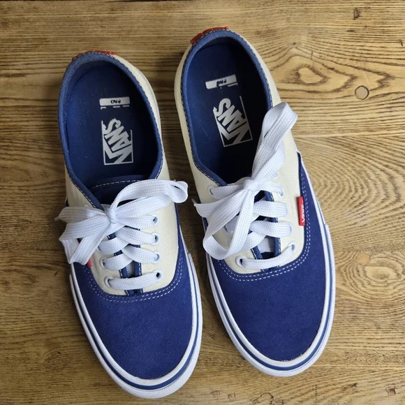 Vans Authentic Pro Stv Navy / Classic White Mens 7 Women 8.5 - Picture 3 of 10